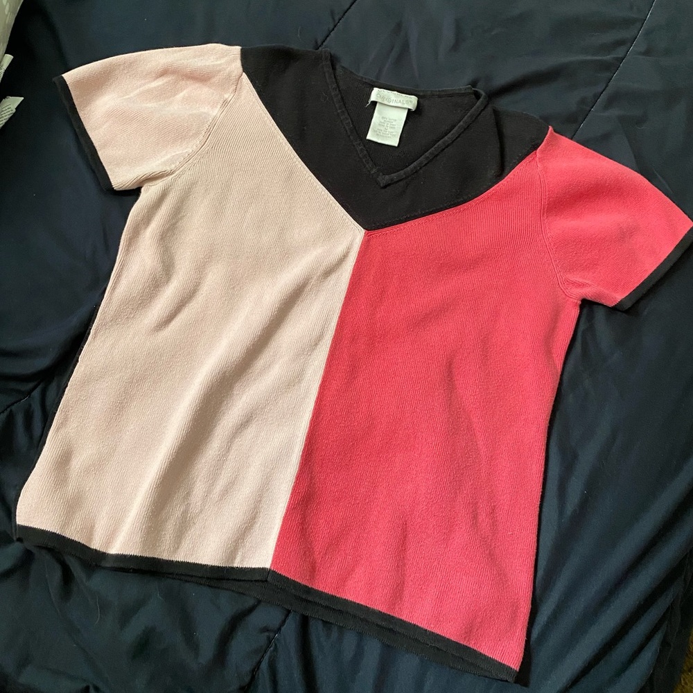 Vintage Color Block Top